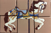 Carousel Pony (hand painted), 6 tiles, 8" x 12" Mural