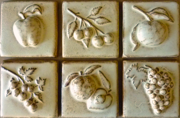 Fruit Tiles<br/>Art Tile<br/>4" x 4" (6 tiles)
