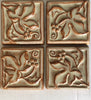 Grape Leaves<br/>Art Tile<br/>4" x 4" (4 tiles)
