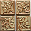 Grape Leaves<br/>Art Tile<br/>4" x 4" (4 tiles)