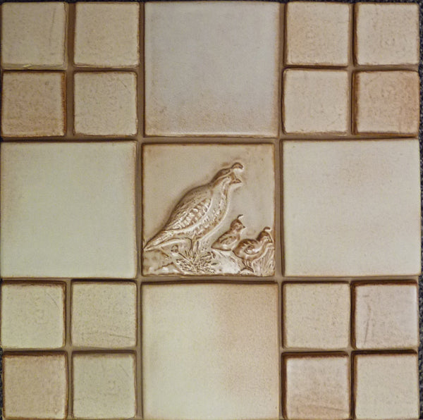 Quail<br/>Vignette<br/>19" x 19"