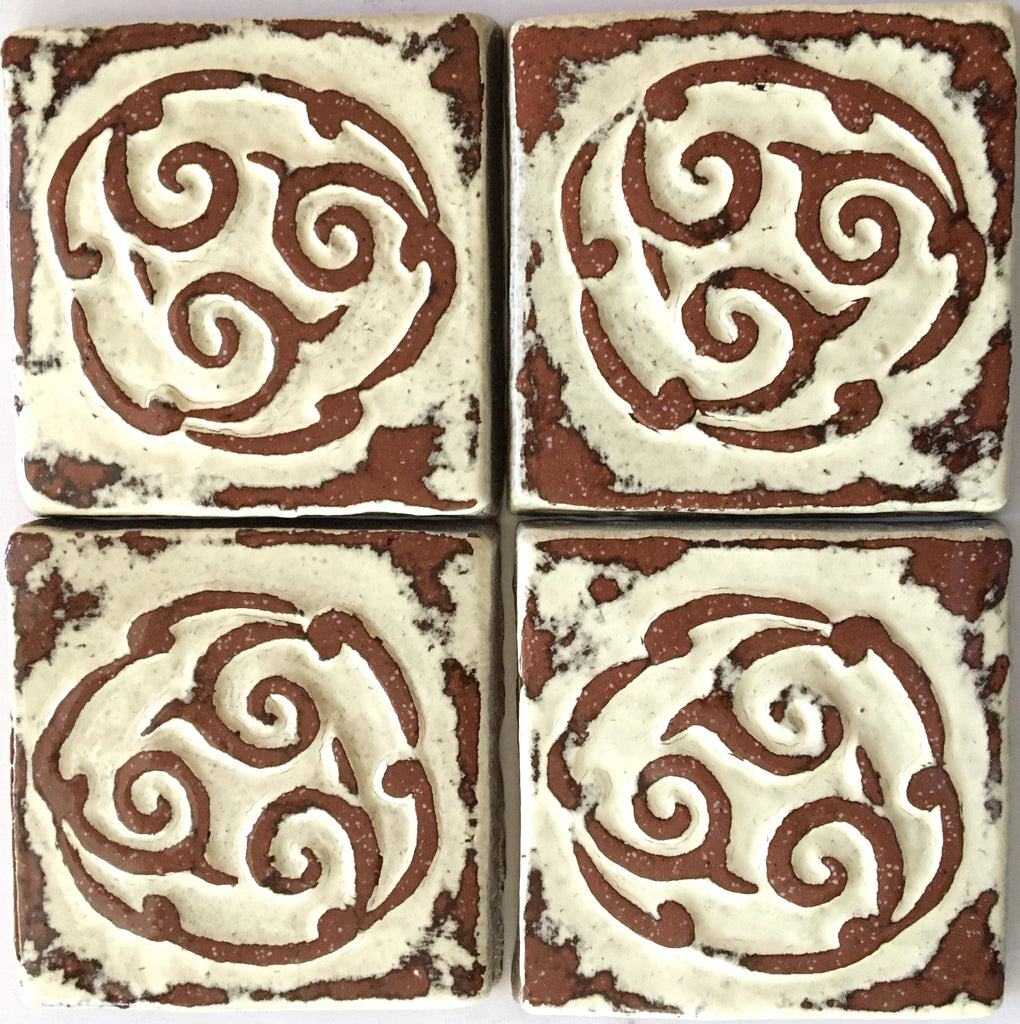 Circular Scroll<br/>Vintage<br/>3" x 3" (4 tiles per set)