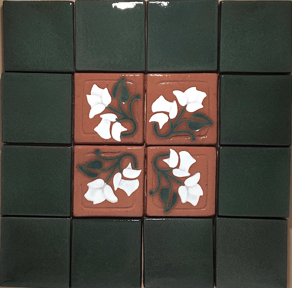 Spring Flower, Hand Painted<br/>Vignette<br/>16.5" x 16.5"
