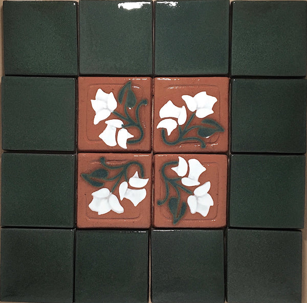 Spring Flower, Hand Painted<br/>Vignette<br/>16.5" x 16.5"
