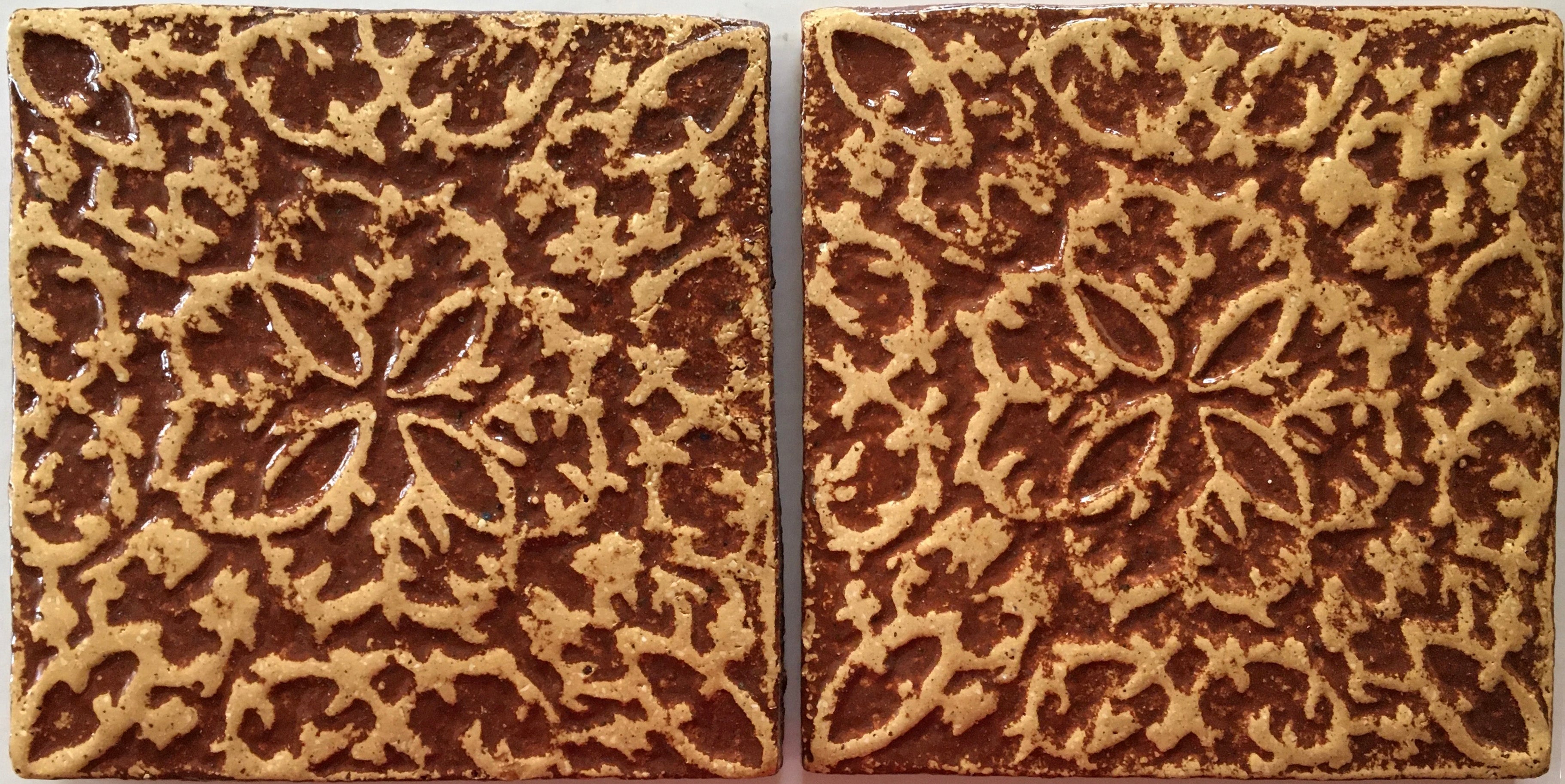 Mirage, 2 tiles Vintage 6" x 6"