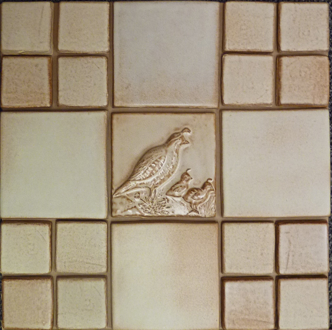 Quail Vignette 19" x 19"