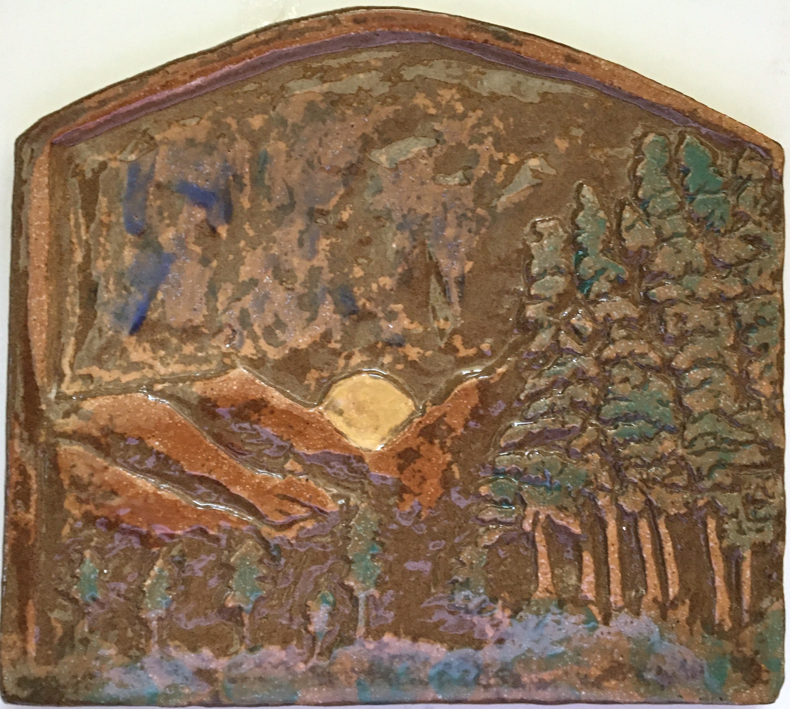 Sunrise-Sunset Art Tile 8" x 7"