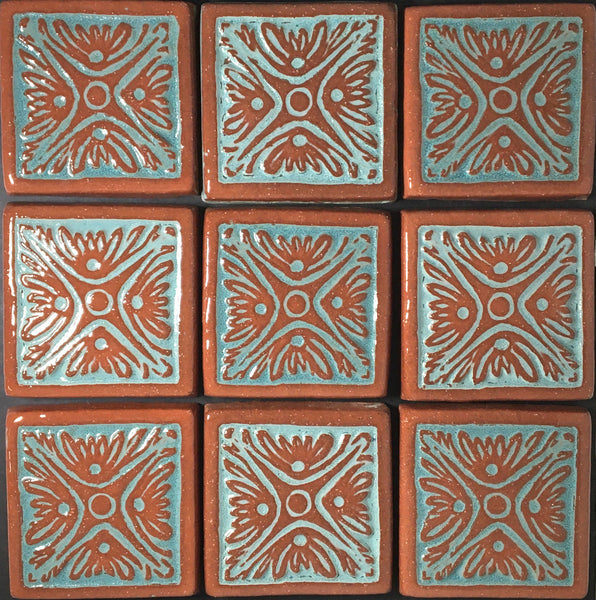 Exalt, Buffed Decos, 9 tiles<br/>Art Tile<br/>4" x 4"